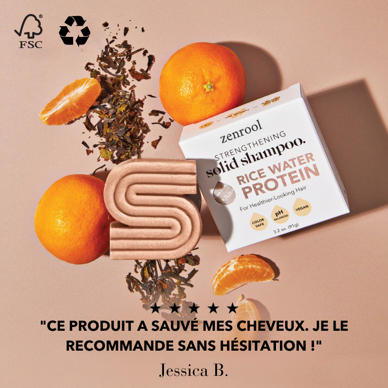 Shampoing à l'eau de riz